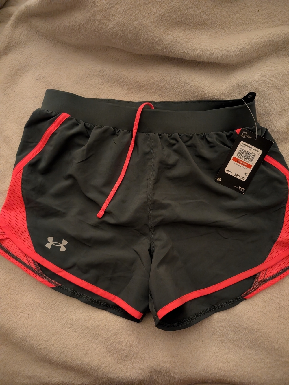 Under Armour Athletic Shorts with Pink Accent